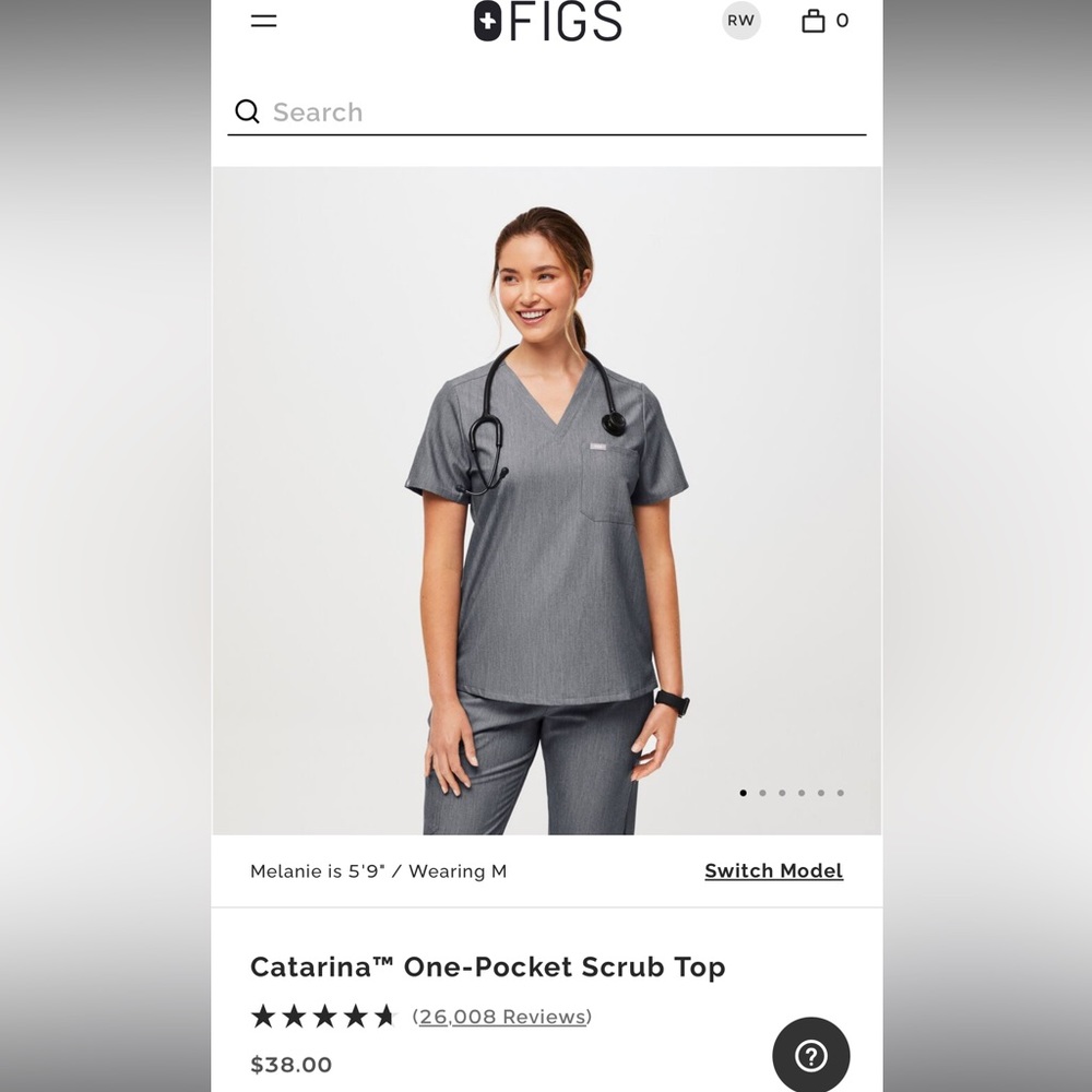 (Set of 2) Catarina One Pocket Scrub Tops - XS